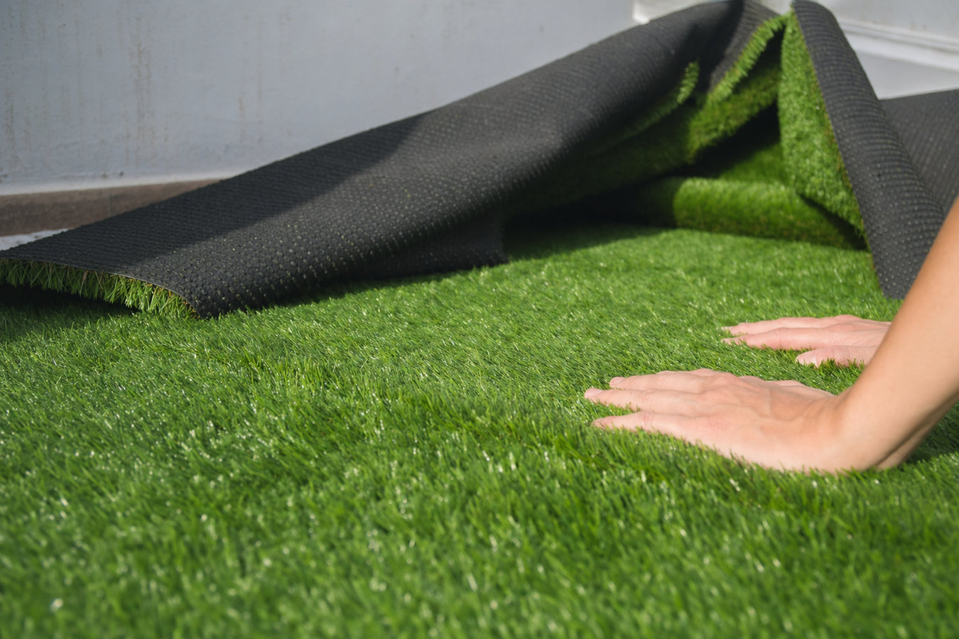 Residential turf installation